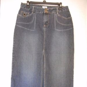 no boundaries stretch Juniors Sz 9 Denim Skirt Maxi Skirt  boho western Y2K